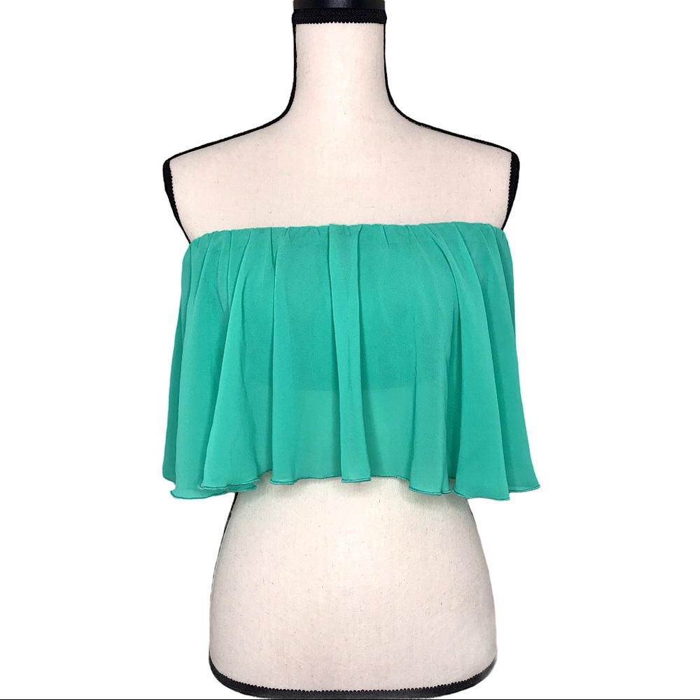 B SHARP🏝Flowy Chiffon Tube Top ~ Size L